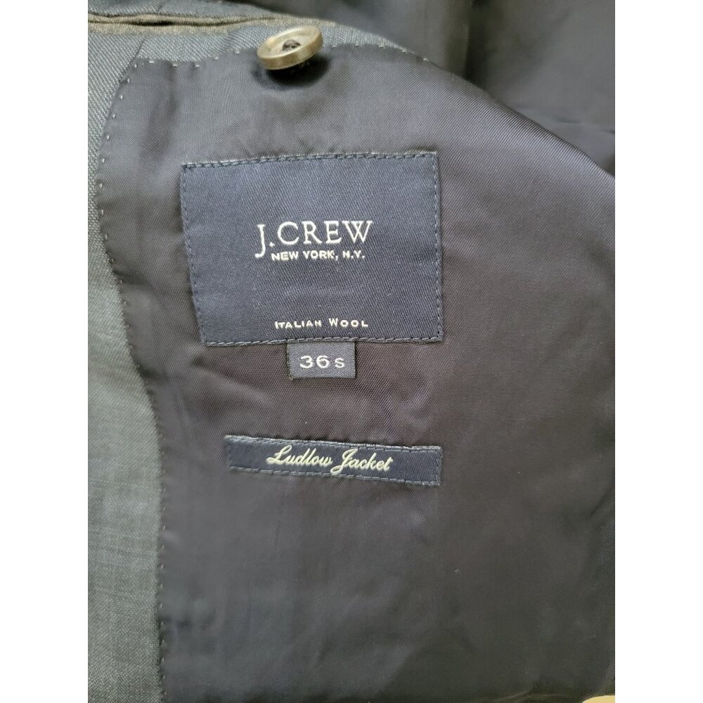 J.Crew Tollegno 1900 Navy Double Vent Ludlow Jacket Blazer Italian Wool Sz 36S - Picture 7 of 9